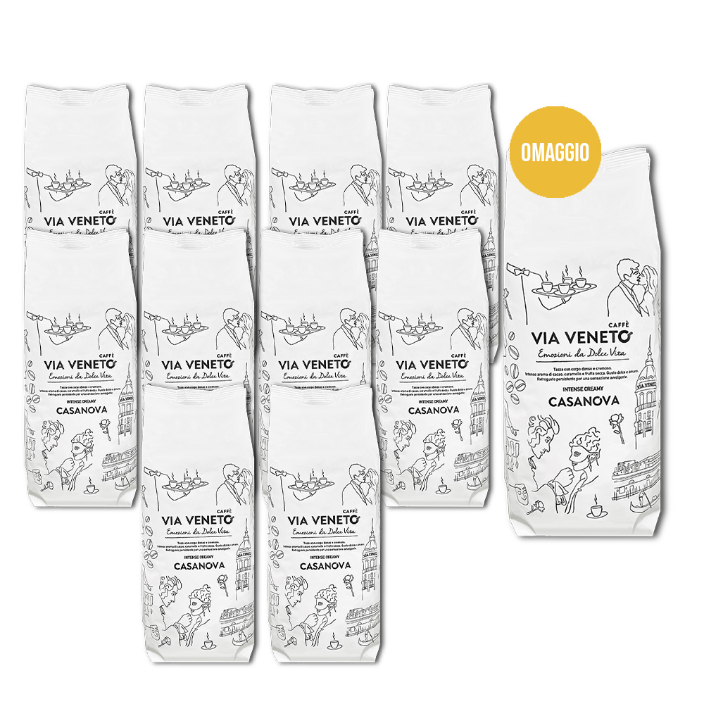 Promo 10+1 Via Veneto Casanova Kaffeebohnen 500 g