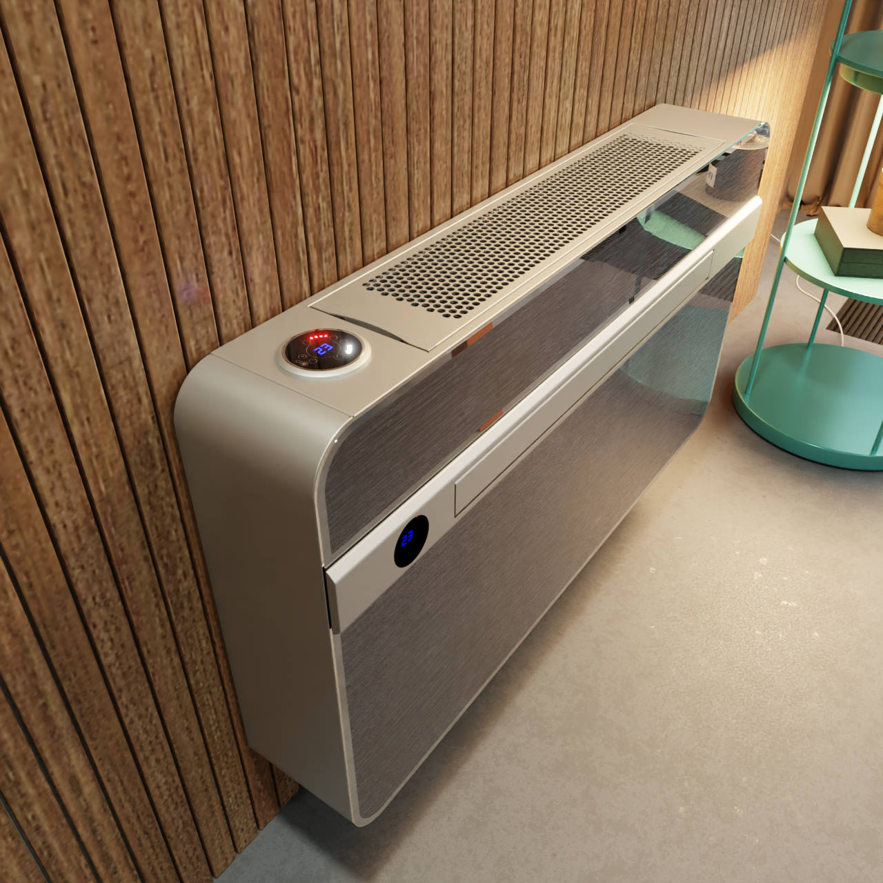 Klimaanlage ohne Außeneinheit Fintek Panama Silent Hybrid 7000 btu ersetzt Heizkörper