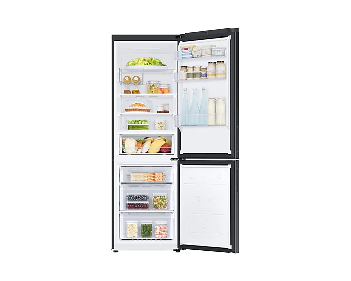 Samsung No Frost 344 LT Kombi-Kühlschrank, 60 cm UND SCHWARZ, RB33B612EBN/EF
