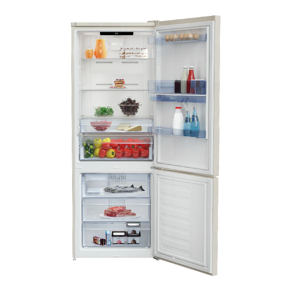Beko No Frost 560 LT 70CM SAND Kombi-Kühlschrank RCNE560E40DBN