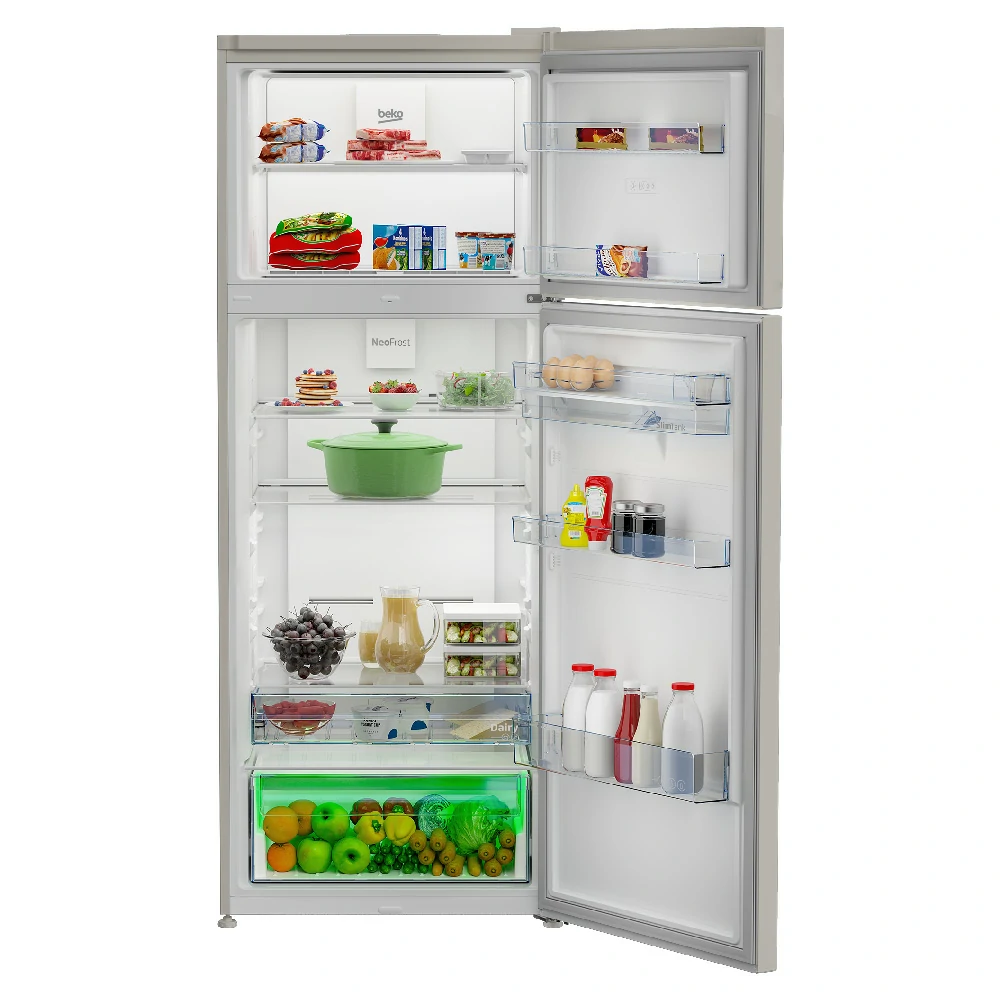 Beko No Frost 455LT 70CM BEIGE Doppeltür-Kühlschrank RDNE455E40DBN