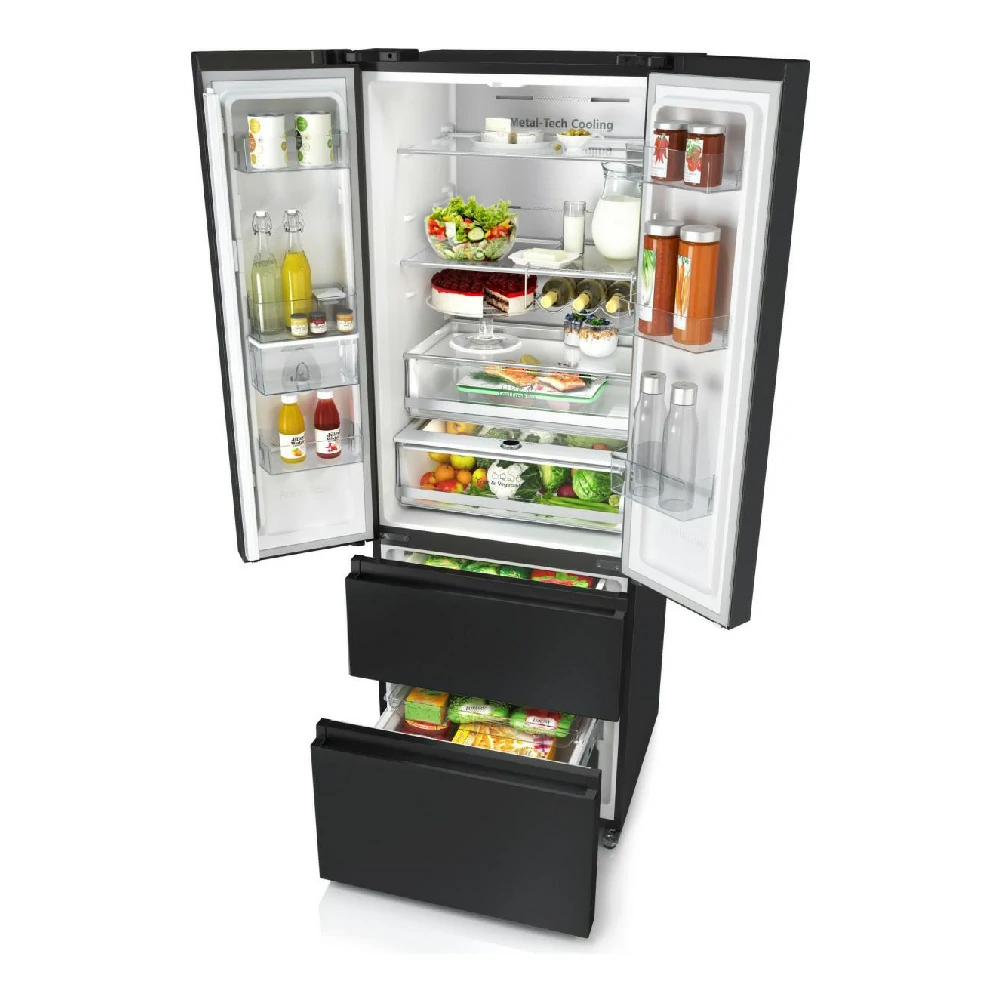 Hisense RF632N4WFE1 RF632N4WFE1 FRENCH DOOR TOTAL FROST 485 LT UND 70 CM SCHWARZ