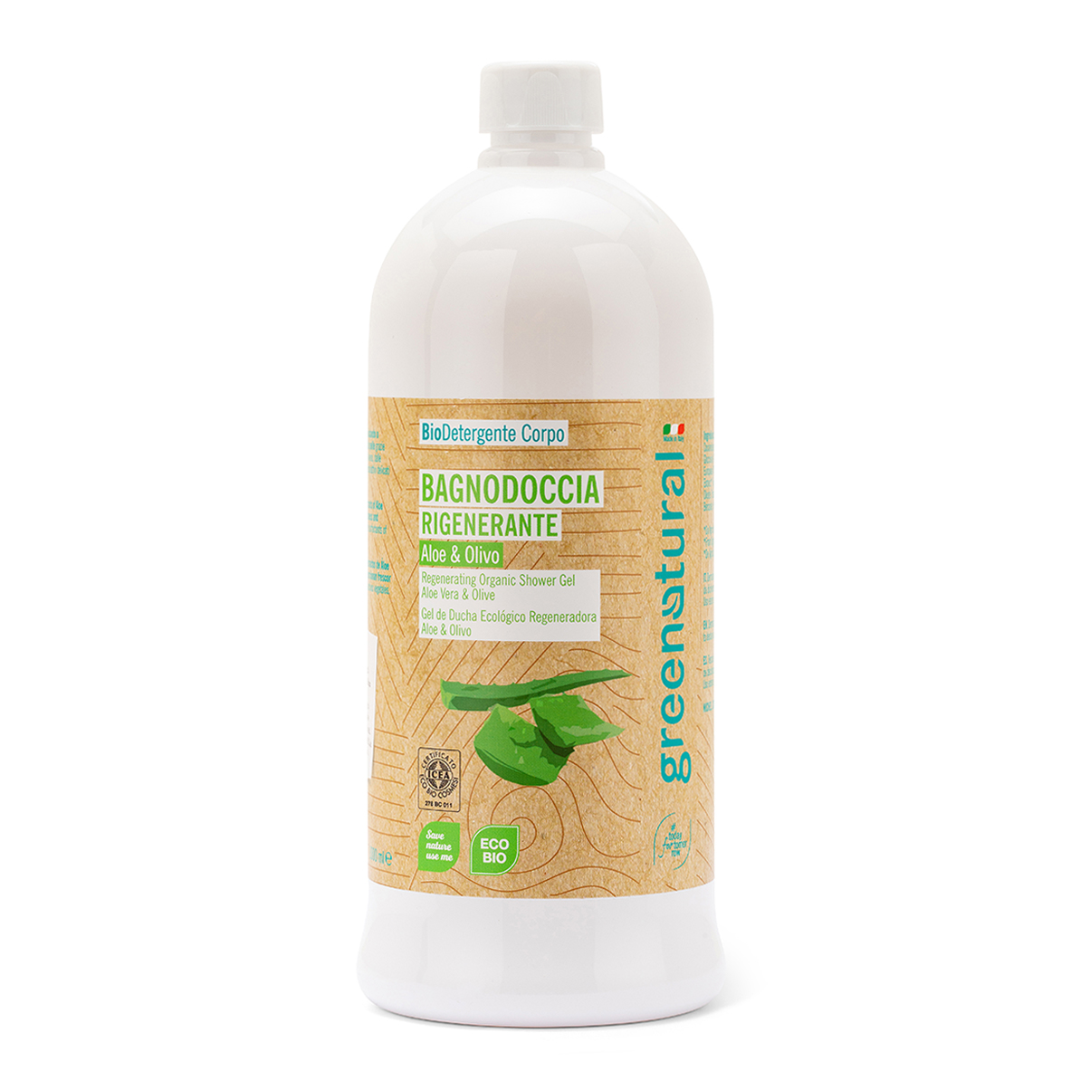 Regenerierendes Duschgel mit Aloe und Olive, 1 Liter