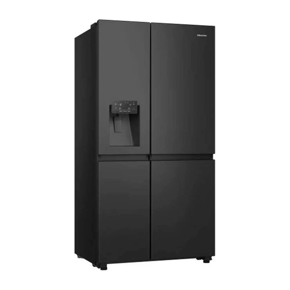 Hisense Side-by-Side-Kühlschrank, Frostschutz, 632 LT, SMART, 91 CM, SCHWARZ, RS818N4TFE