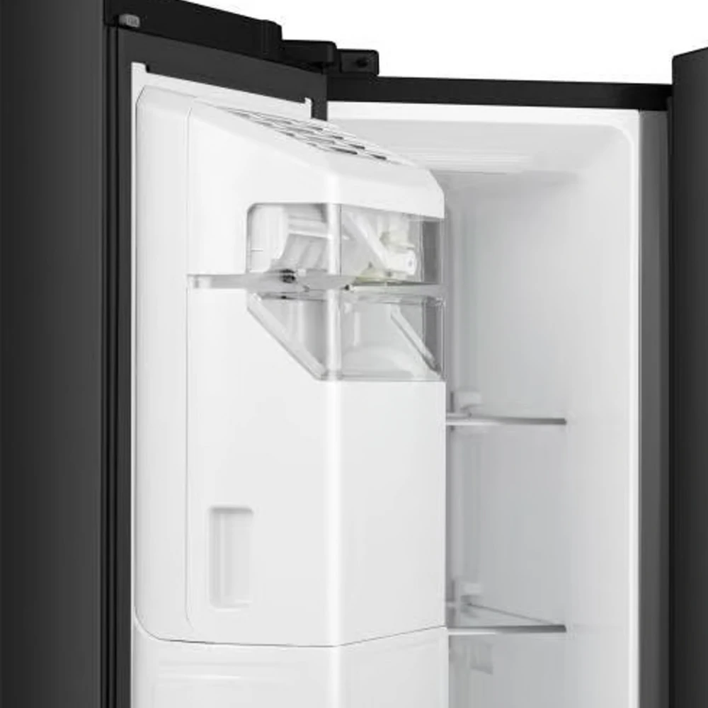 Hisense Side-by-Side-Kühlschrank, Frostschutz, 632 LT, SMART, 91 CM, SCHWARZ, RS818N4TFE