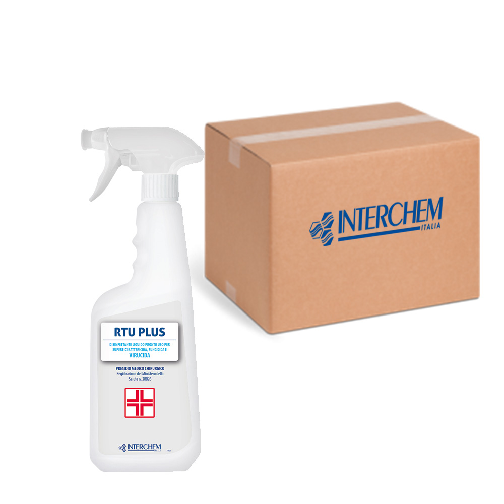 Packung mit 6 Stück RTU Plus Desinfektionsspray 750 ml