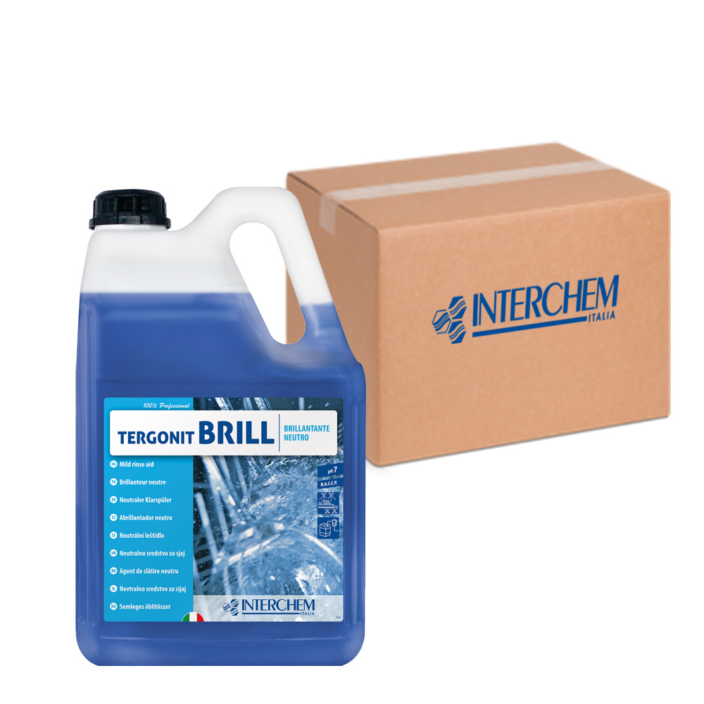 Packung mit 2 Dosen Tergonit Brill neutraler Spülmaschinenklarspüler für frisches und osmotisches Wasser 5 Liter