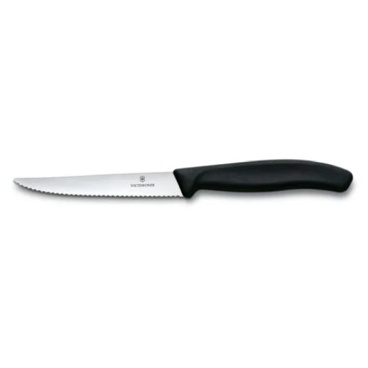 Schwarzes gewelltes Steakmesser - Victorinox Swissclassic