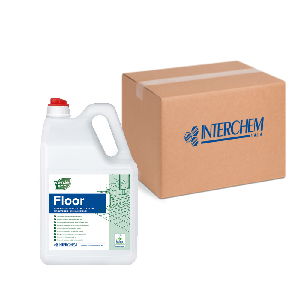 Green Eco Floor Box mit 4 Bodenreiniger-Kanistern