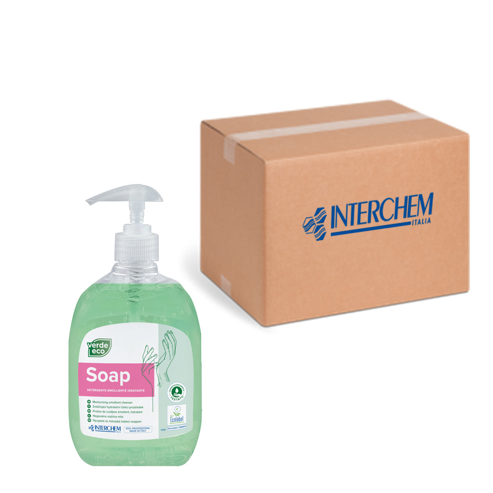 Packung mit 6 Stück Handseife Green Eco Soap 500 ml