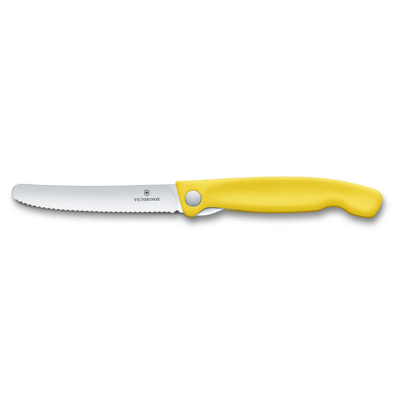 Gelbes Klappmesser mit Wellenschliff - Victorinox Swissclassic