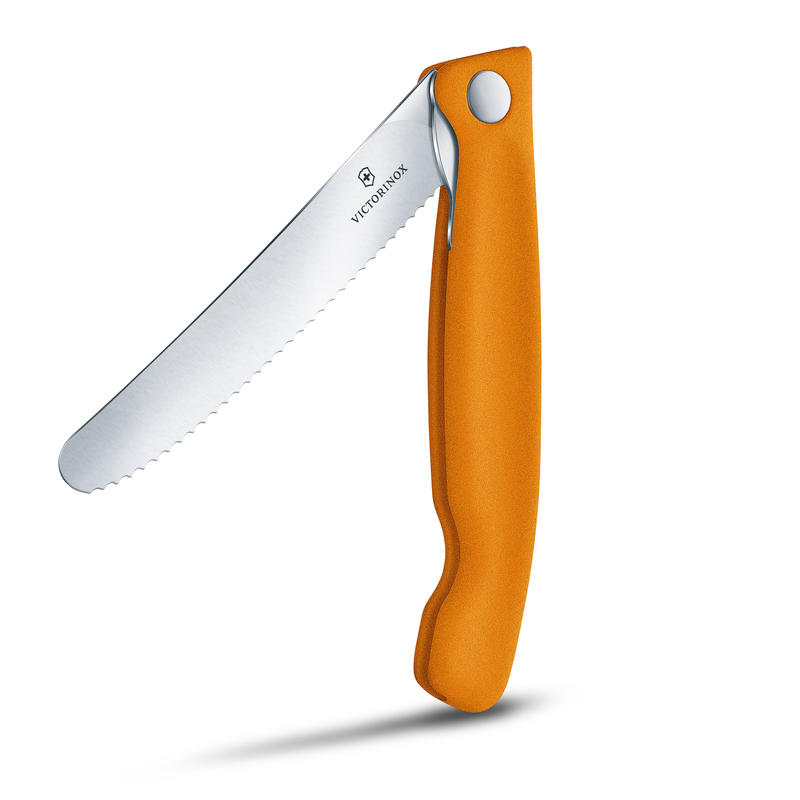 Orangefarbenes Klappmesser mit Wellenschliff - Victorinox Swissclassic
