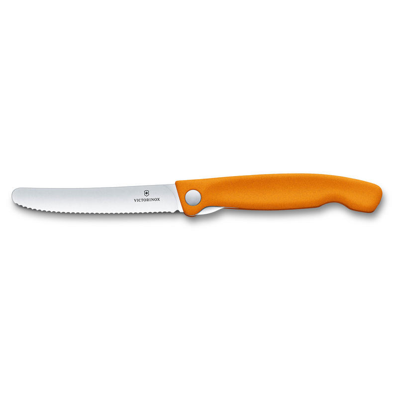 Orangefarbenes Klappmesser mit Wellenschliff - Victorinox Swissclassic