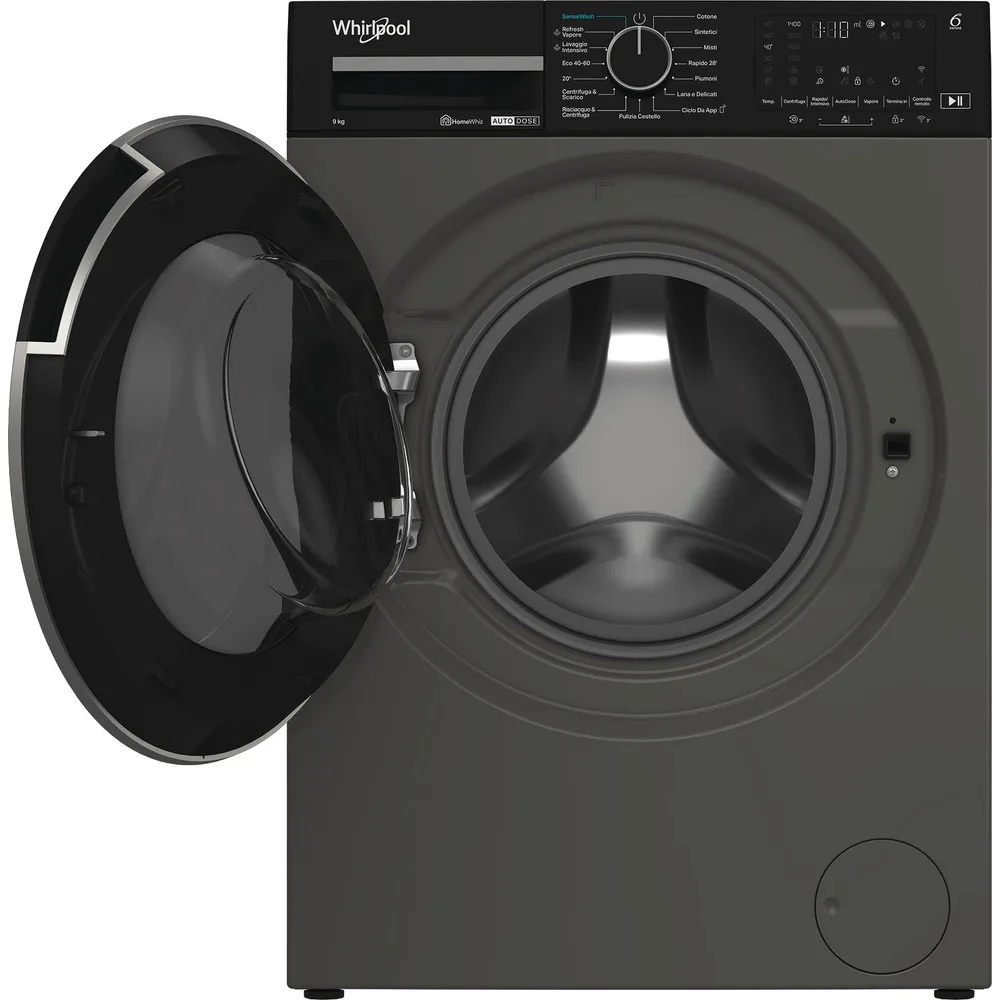 9 kg Whirlpool-Waschmaschine mit WLAN GRAU WPM 911G ADS IT
