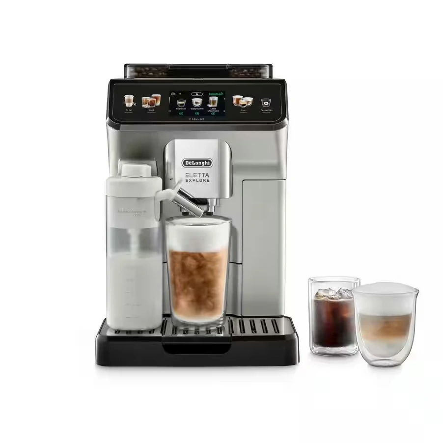 De Longhi Eletta Explore ECAM450.65.S Automatische Kaffeemaschine, silberfarben