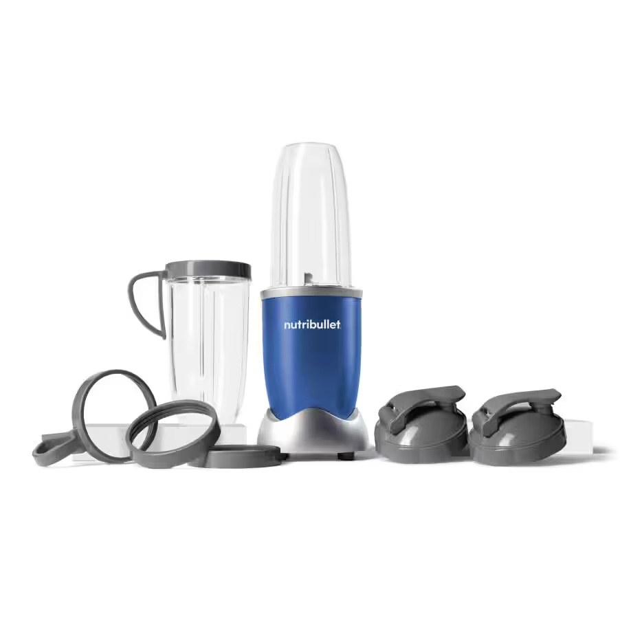 Nutribullet Pro 900 Standmixer 900 W mit 7 Zubehörteilen blau