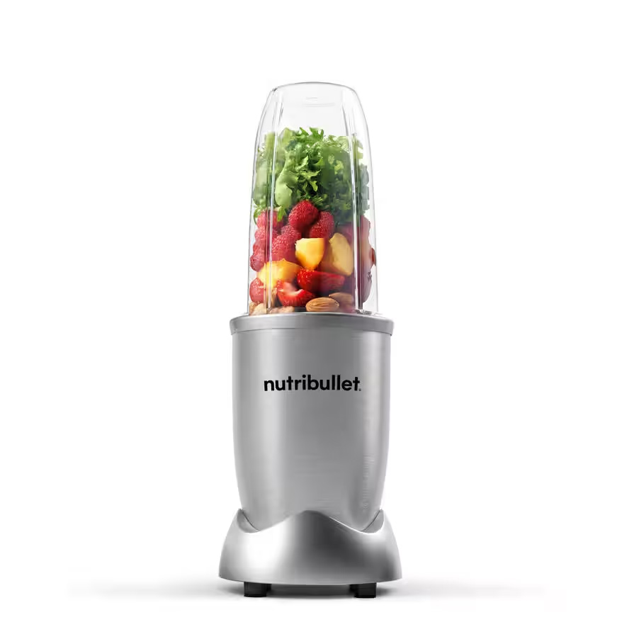 Nutribullet Pro 900 Standmixer 900 W mit 7 Zubehörteilen grau