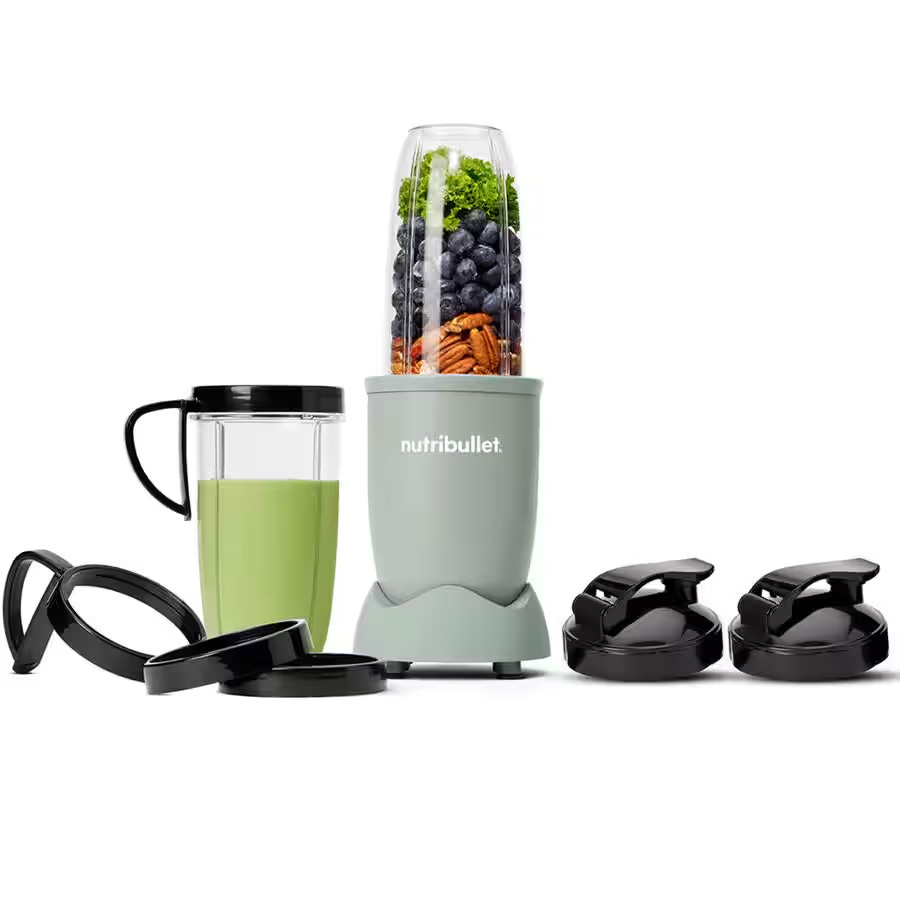 Nutribullet Pro 900W Mixer mit 7 Zubehörteilen grün