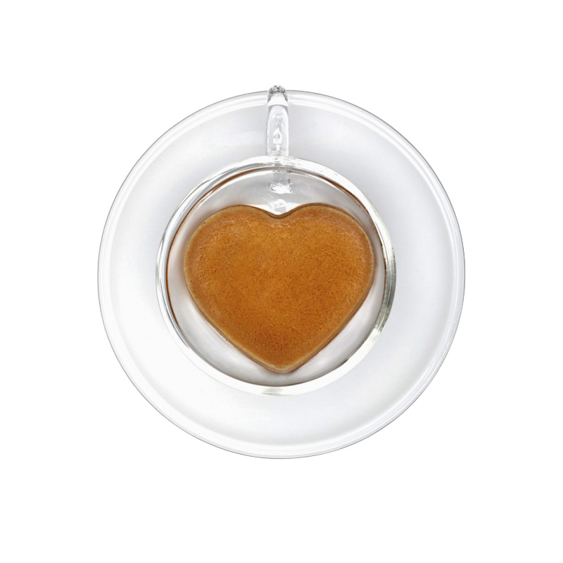 You & Me Espressotassen in Herzform, 2er-Set