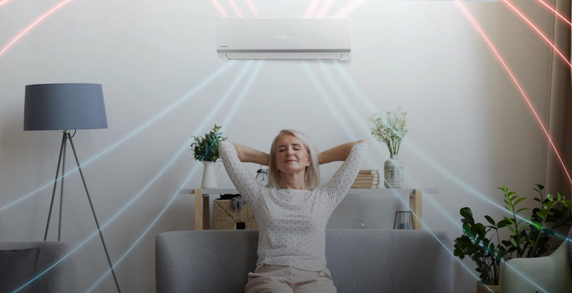 Airwell Split-Klimaanlage mit festem Panel 4x12000 Btu 9 kW A++