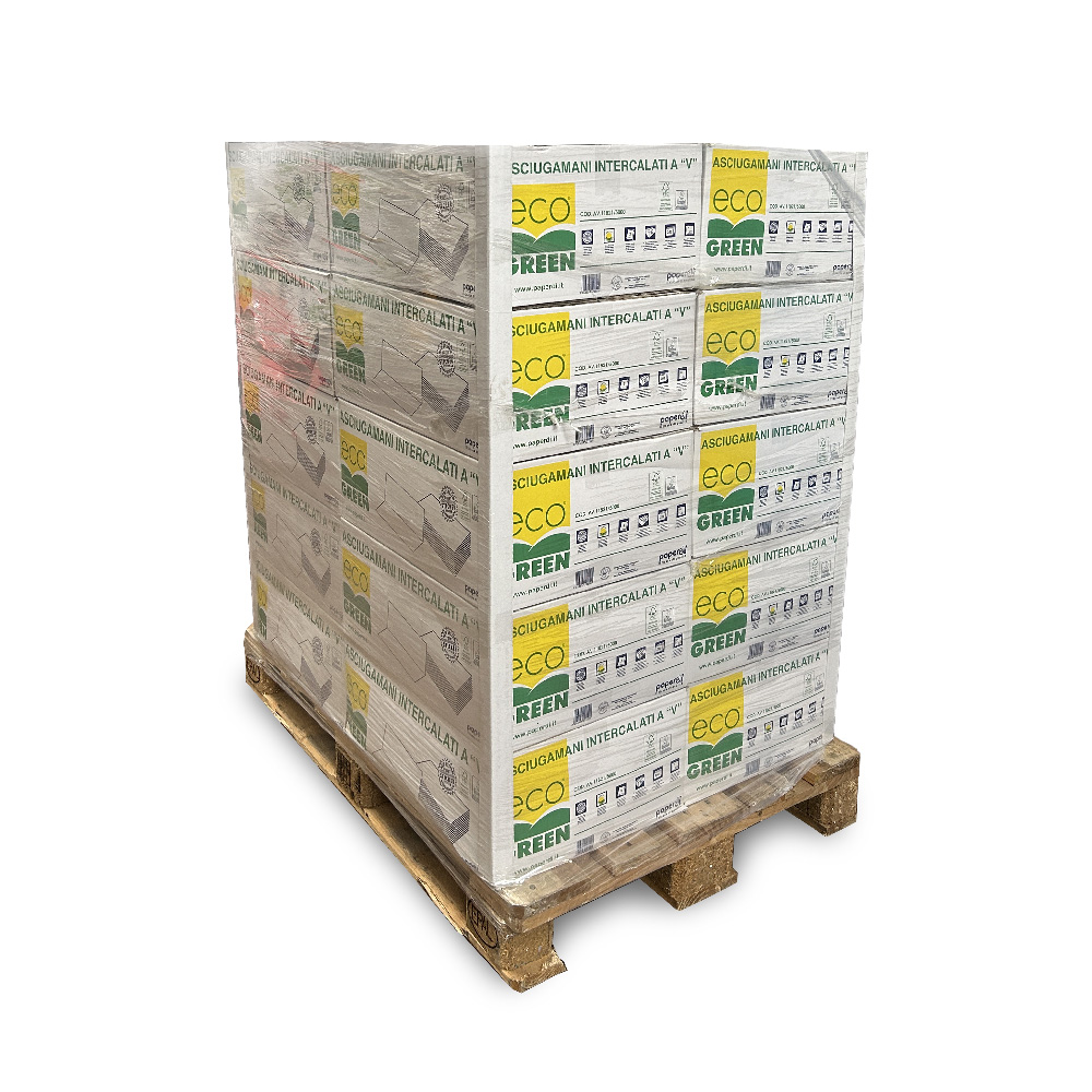 Packung mit 20 Schachteln mit V-gefalteten Eco Sticker-Papiertüchern, jeweils 20 Packungen