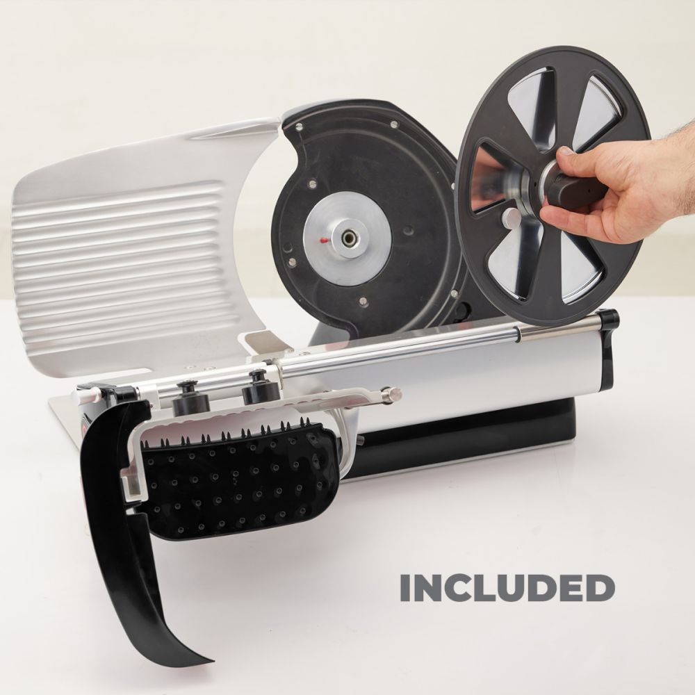 Berkel Home Line 250 Plus schwarze Schneidemaschine mit Klingenauszieher im Lieferumfang enthalten