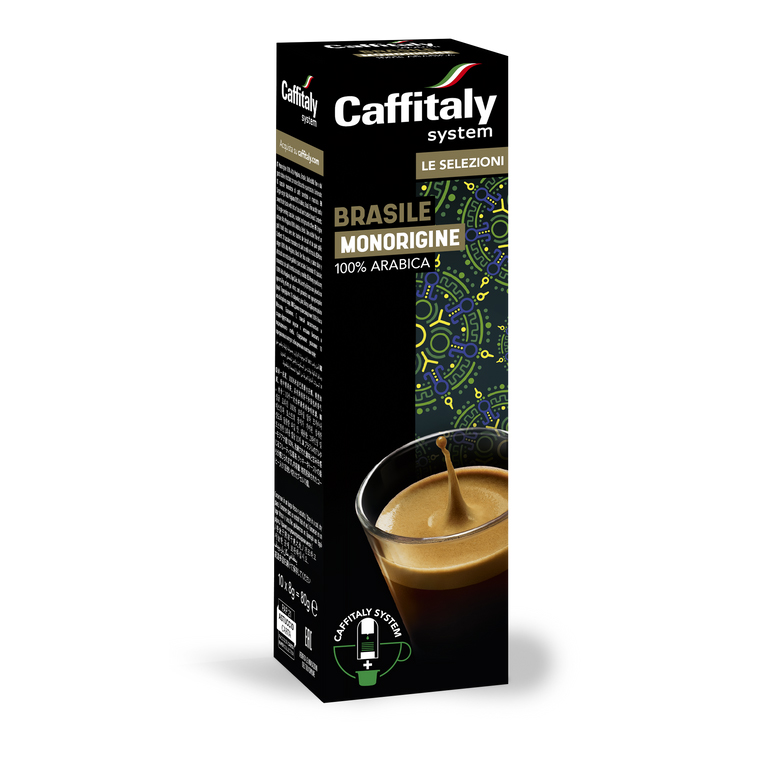 Packung mit 10 sortenreinen Kaffeekapseln Brasilien - Caffitaly