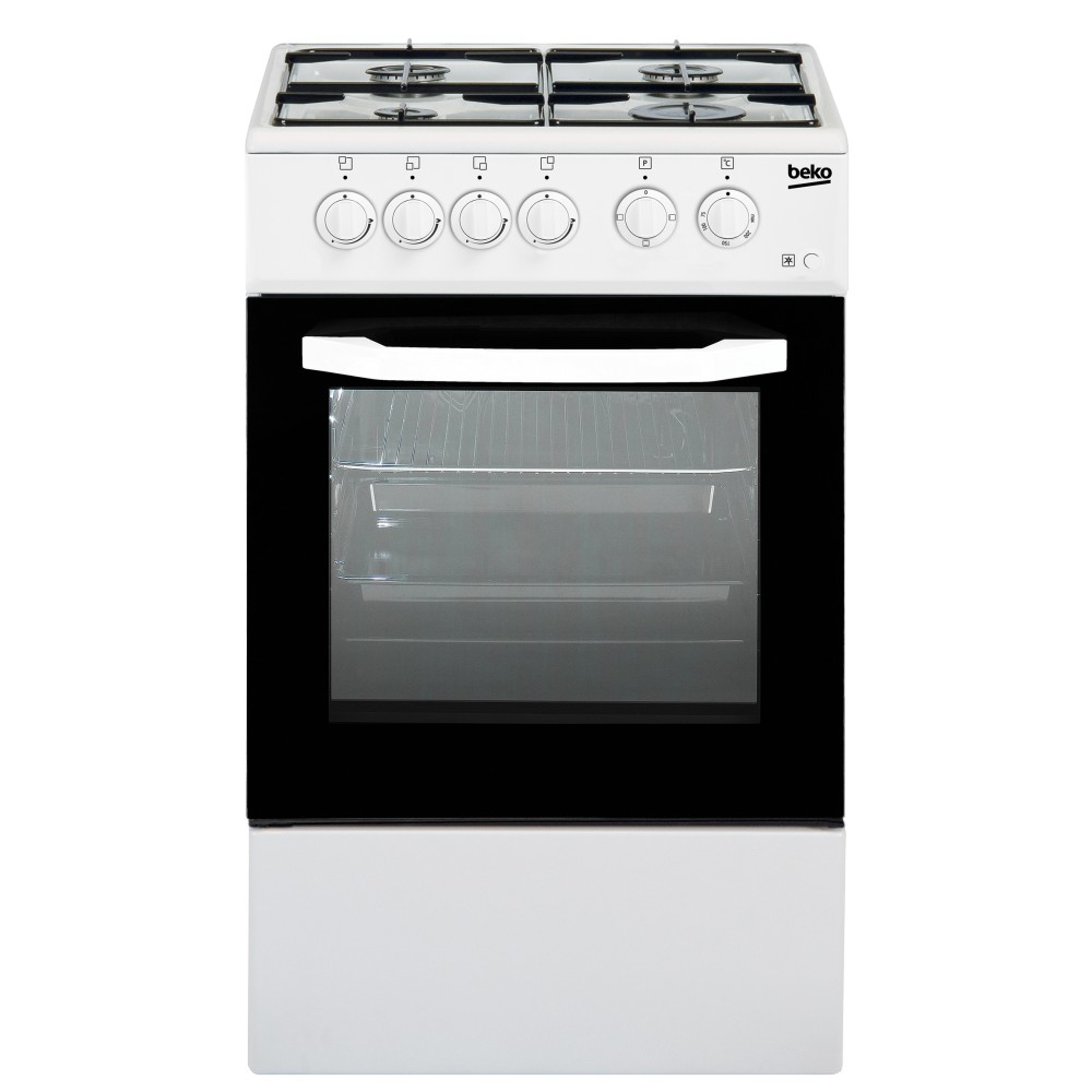 BEKO CSS42014FW GASKOCHER, 4-FLAMMEN-ELEKTROOFEN, 54 LT, 50 X 50, WEISS