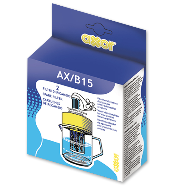 Packung mit zwei Ersatzfiltern für den Demineralisierer AX/B15