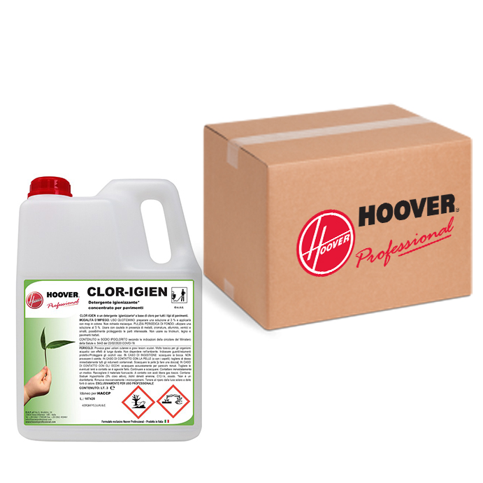 Packung mit 4 konzentrierten Desinfektionsmitteln von Color Igien 3 Liter