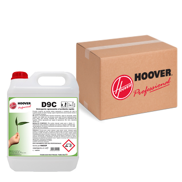 Packung mit 4 Kanistern D9C Schnellpolierendes, entfettendes Reinigungsmittel