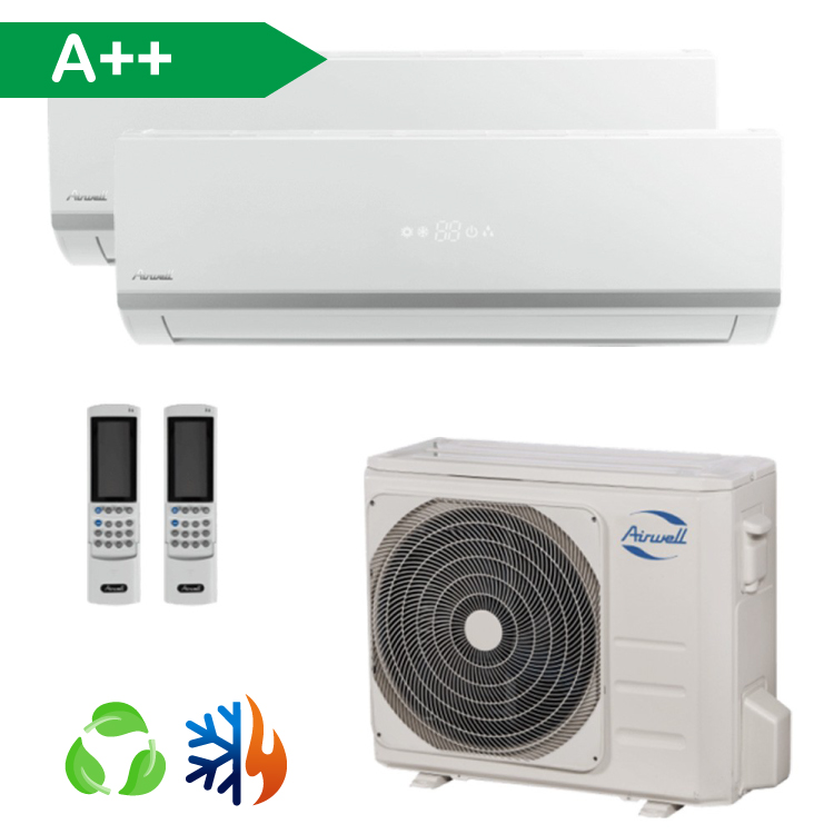 Airwell feste 2x12000 Btu 5 kW A++ Dual-Split-Klimaanlage