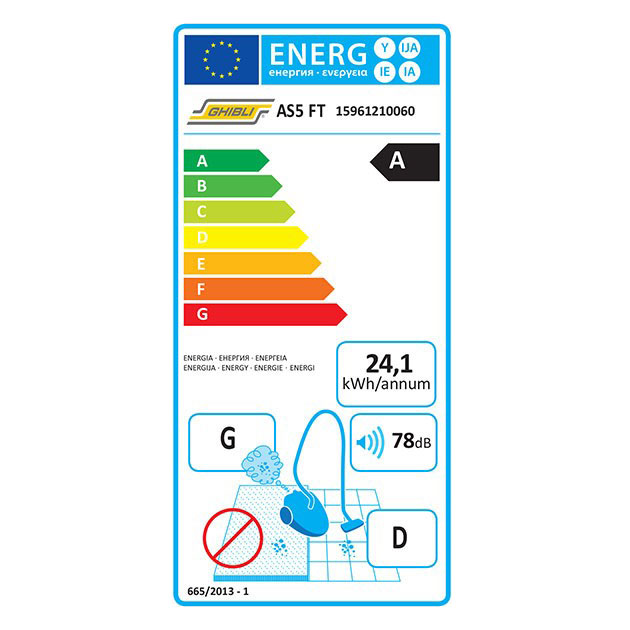 AS 5 Vertikalstaubsauger mit Leinwandfilter