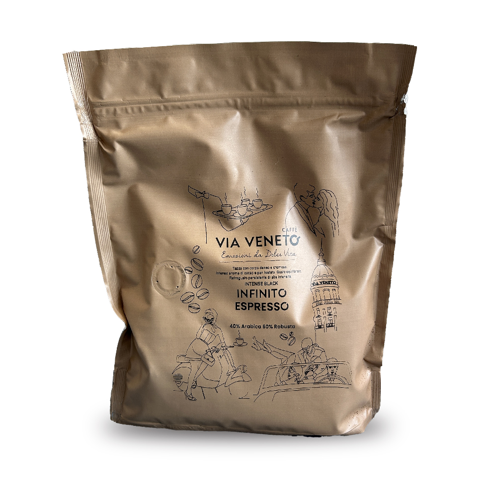 Gemahlener Kaffee für Espressomaschinen Blend Via Veneto Infinito 250 g